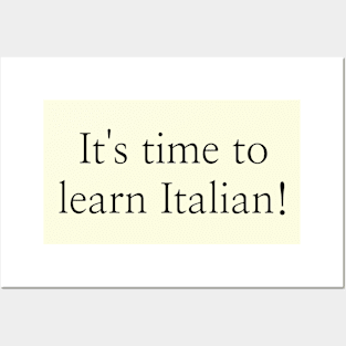 It's time to learn Italian! Posters and Art